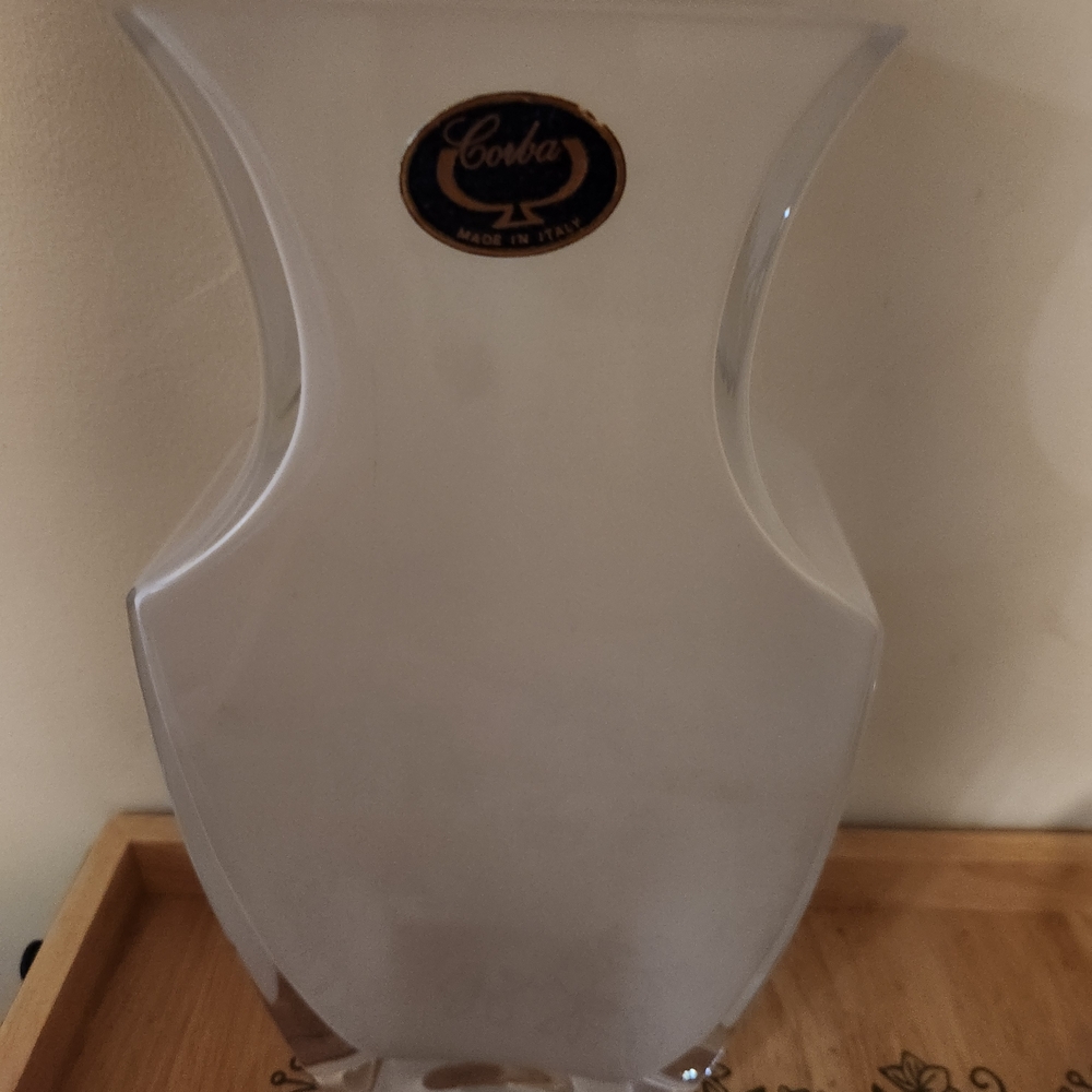 Frosted White Glass Vase
